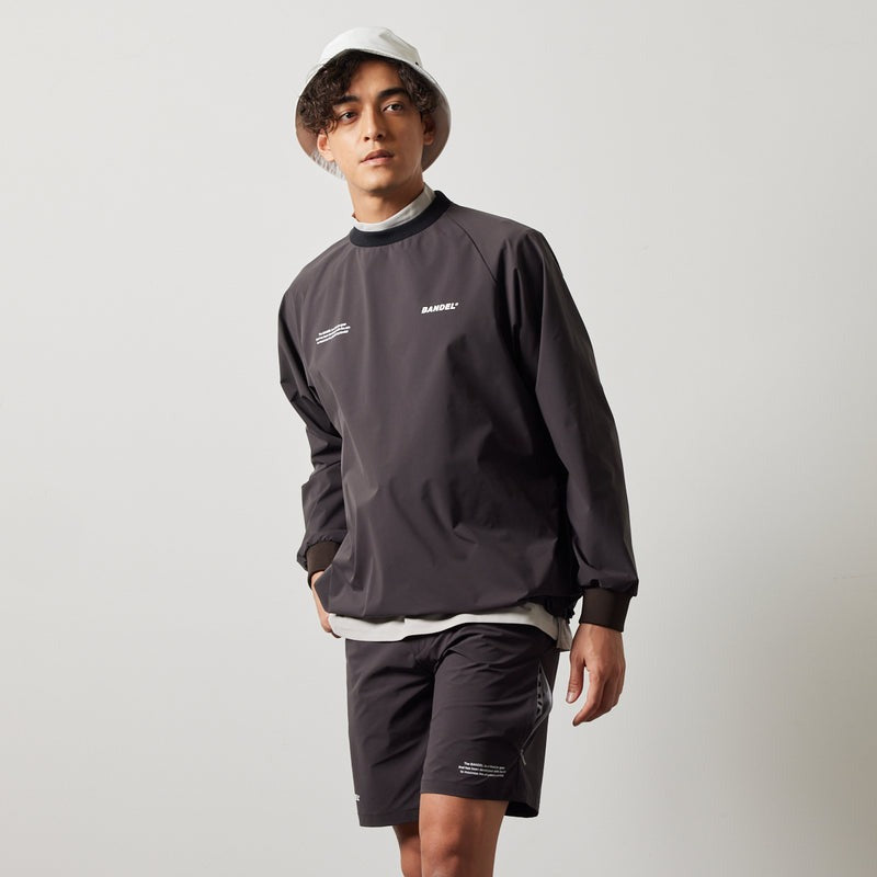 BANDEL GOLF バンデルゴルフ プルオーバー セットアップ  VENTILATION WOVEN PULLOVER BGS-4SVWP CHARCOALxBLACK チャコール ブラック