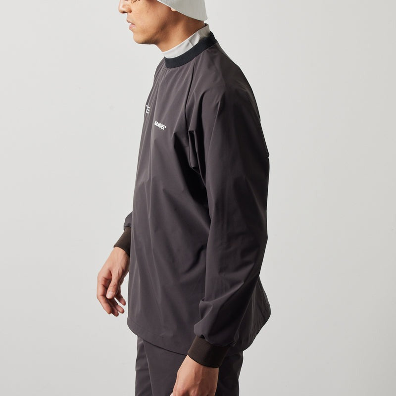 BANDEL GOLF バンデルゴルフ プルオーバー セットアップ  VENTILATION WOVEN PULLOVER BGS-4SVWP CHARCOALxBLACK チャコール ブラック