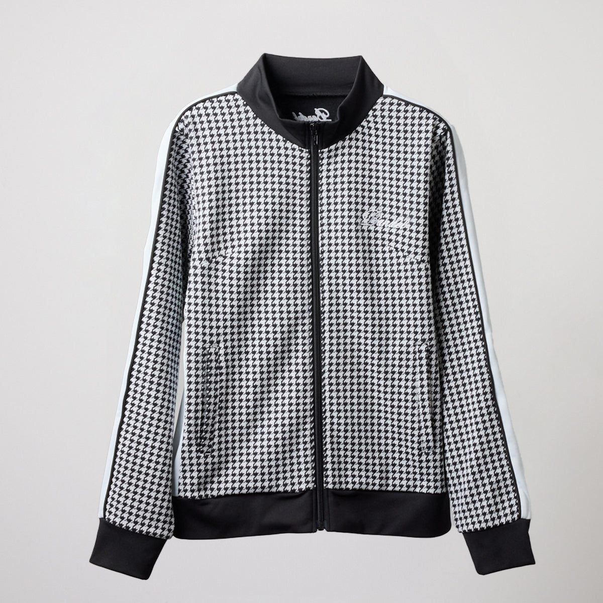 WOMENS HOUNDSTOOTH BICOLOR BLOUSON BGS-W4AHTBB ブルゾン 保温 新素材 セットアップ / BLACK