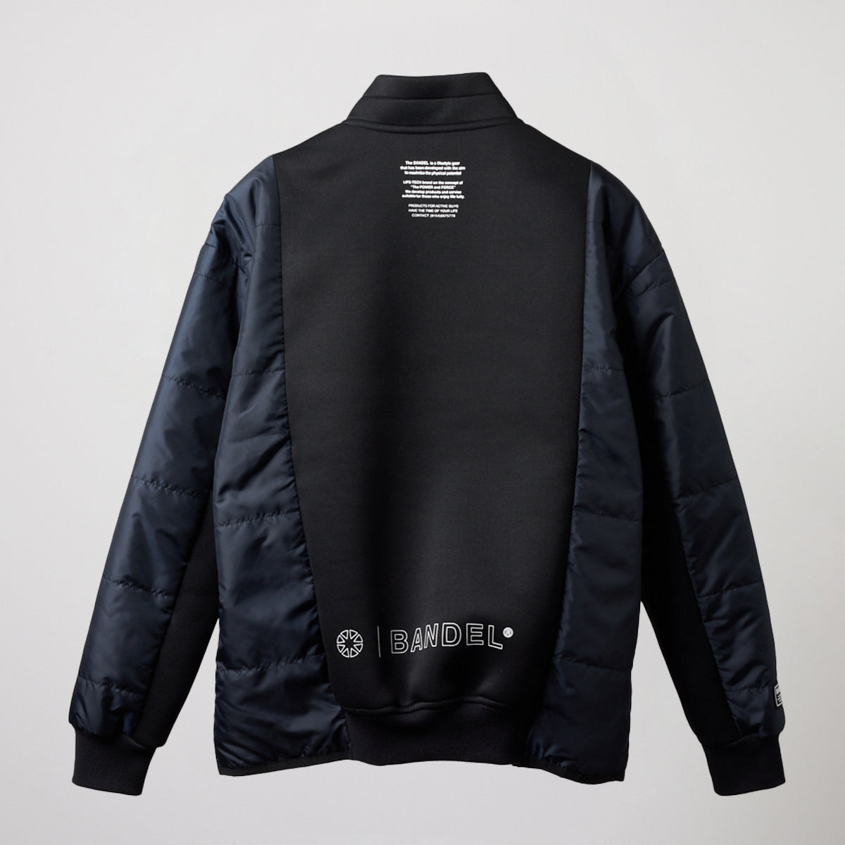 WOMENS PUFFER SLEEVE HALF ZIP BLOUSON BGS-W4APSHB ブルゾン 保温 軽量 中綿 / BLACK