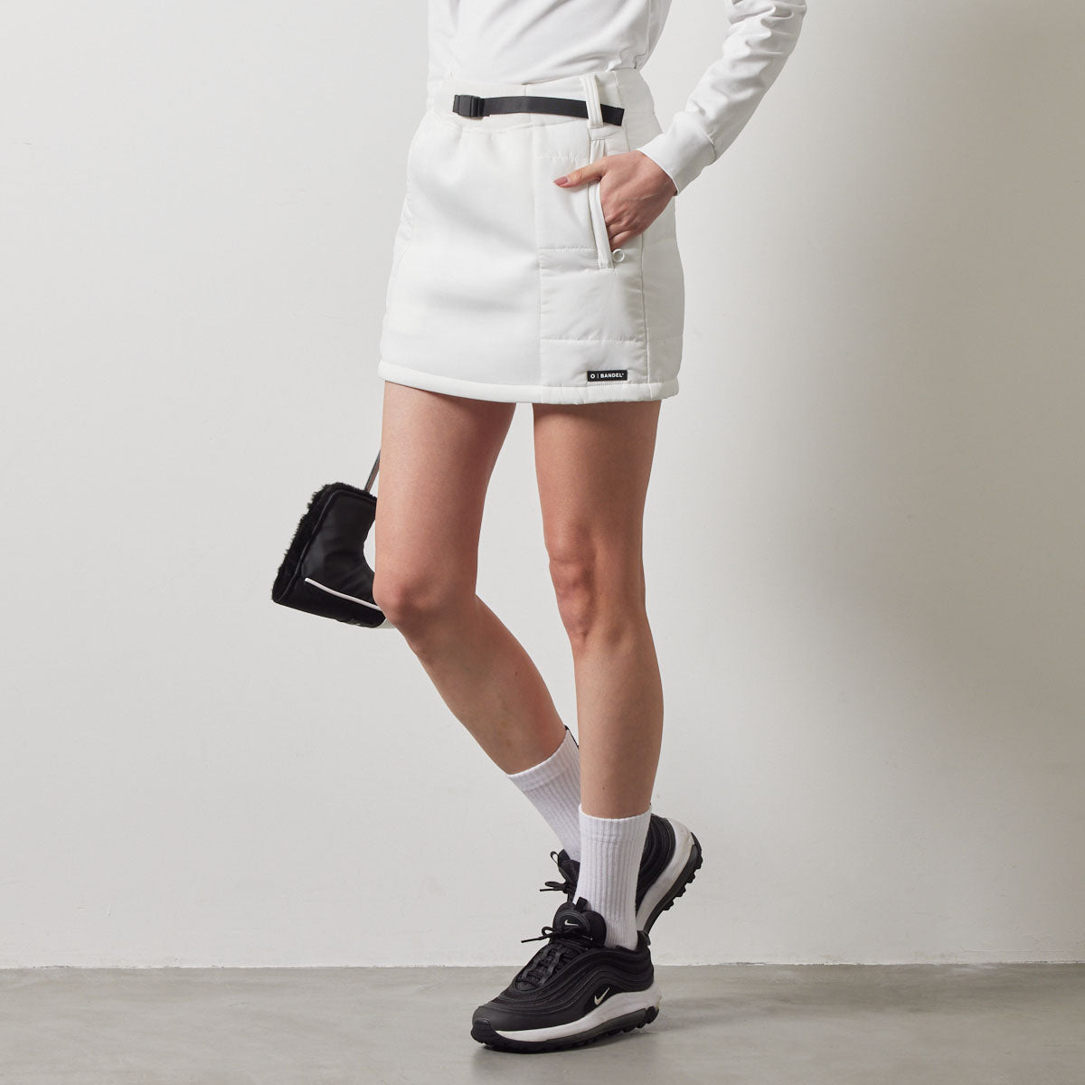 WOMENS SIDE PUFFER SKIRT BGS-W4ASPSK スカート 軽量 保温 中綿 インベル付き / WHITE