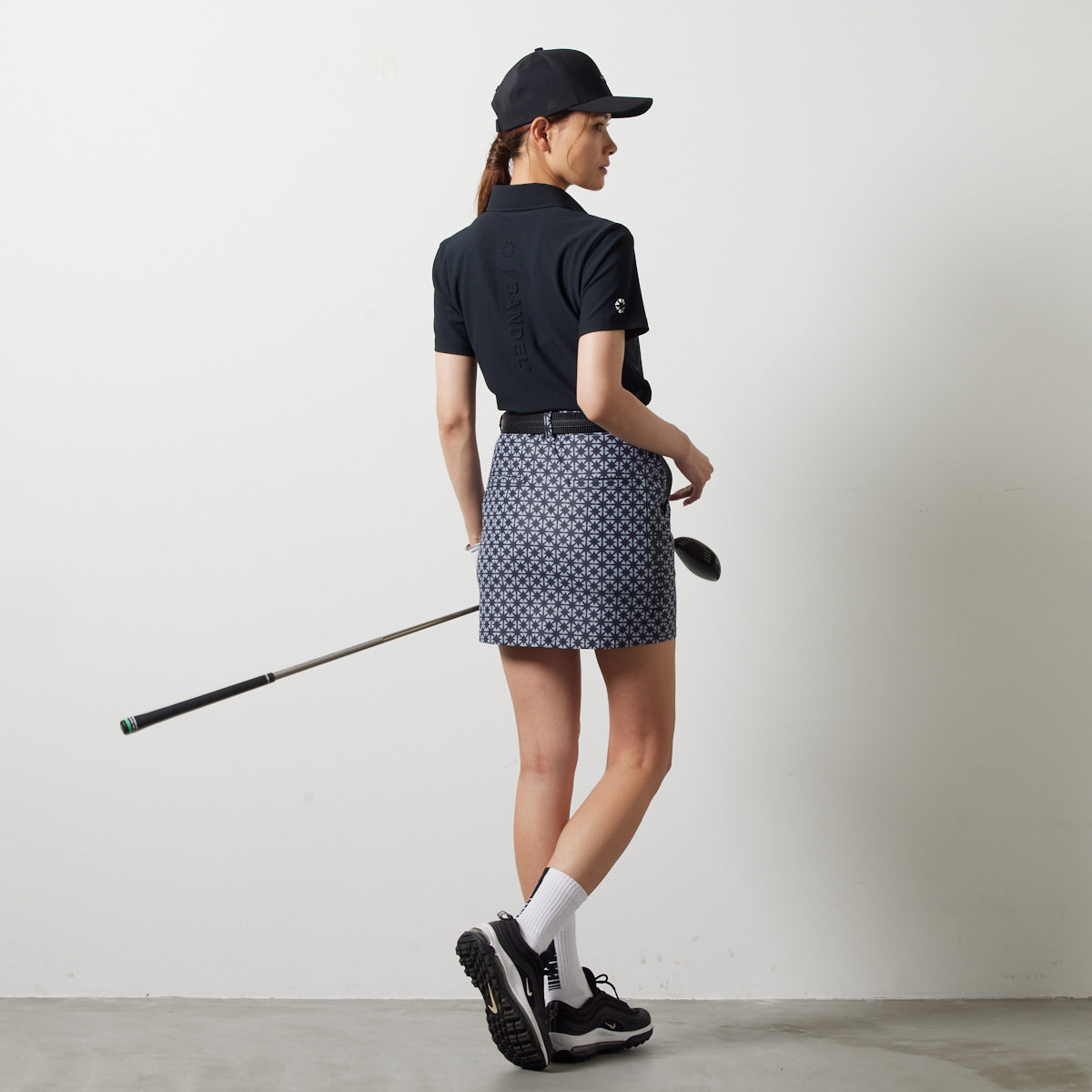 WOMENS ALLOVER STRECH SKIRT BGS-W4SAOSK / ブラック×グレー