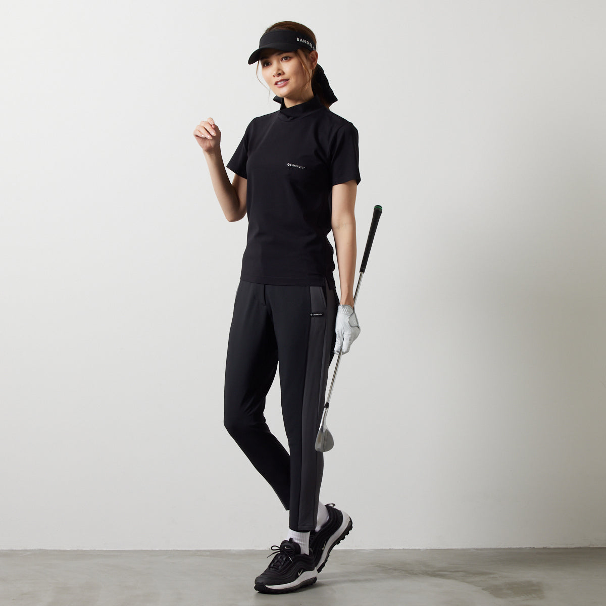 BANDEL GOLF バンデルゴルフ モックネック WOMENS BASIC COOLTECH S/S MOCK NECK SHIRTS BGS-W4SBCMC BLACK ブラック