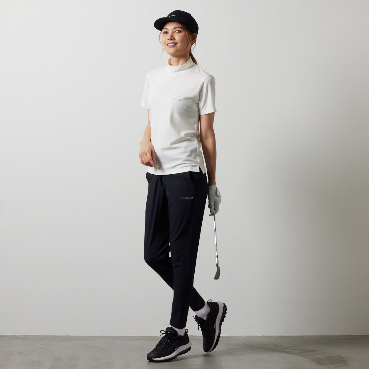 BANDEL GOLF バンデルゴルフ モックネック WOMENS BASIC COOLTECH S/S MOCK NECK SHIRTS BGS-W4SBCMC WHITE ホワイト