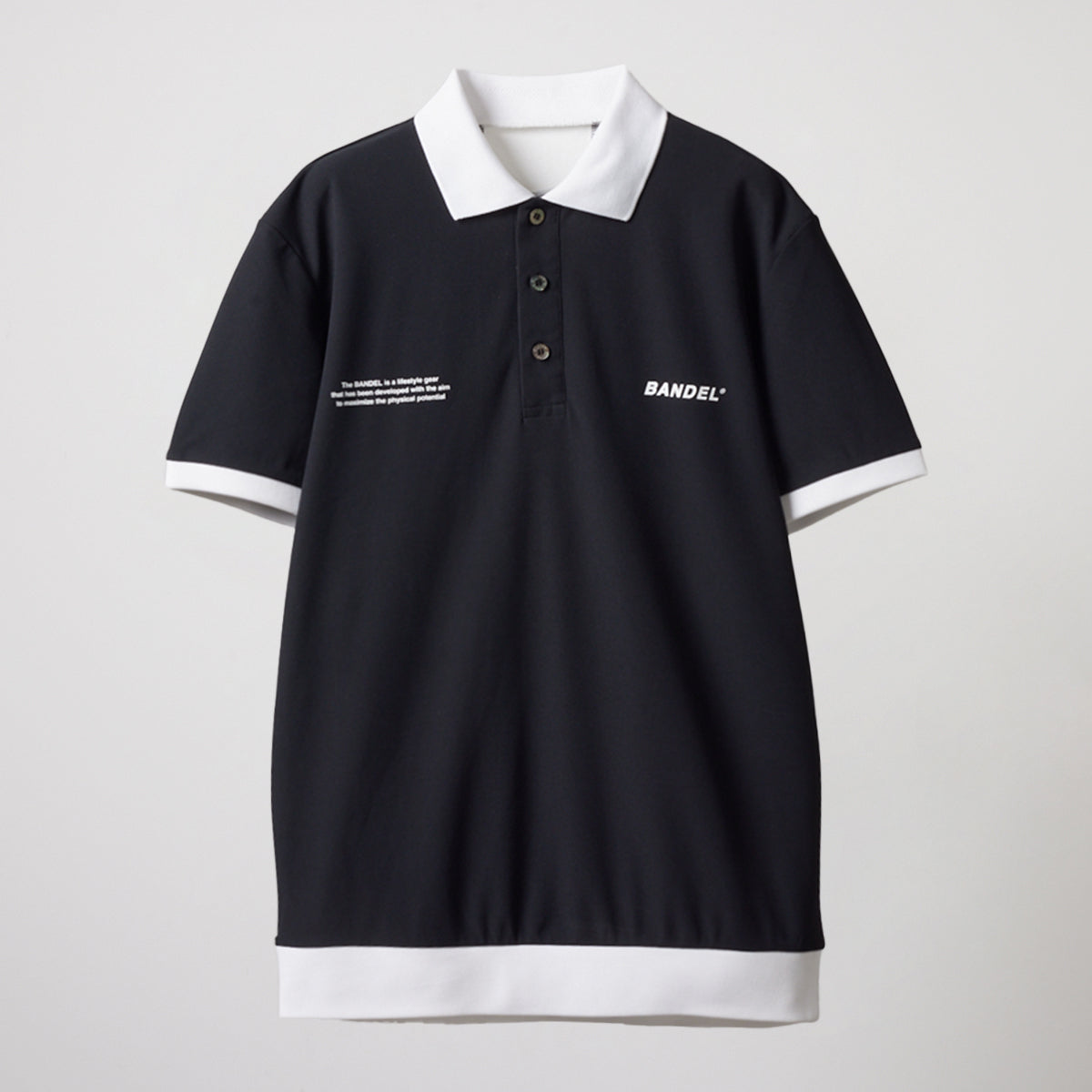 BANDEL GOLF バンデルゴルフ ポロシャツ WOMENS BICOLOR RIB S/S POLO SHIRTS BGS-W4SLFPL BLACKxWHITE ブラック ホワイト