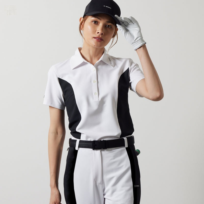 BANDEL GOLF バンデルゴルフ ポロシャツ WOMENS SIDE PANEL SWITCH S/S POLO SHIRTS BGS-W4SSSPL WHITExBLACK ホワイト ブラック