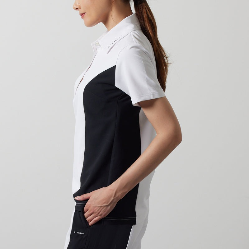 BANDEL GOLF バンデルゴルフ ポロシャツ WOMENS SIDE PANEL SWITCH S/S POLO SHIRTS BGS-W4SSSPL WHITExBLACK ホワイト ブラック