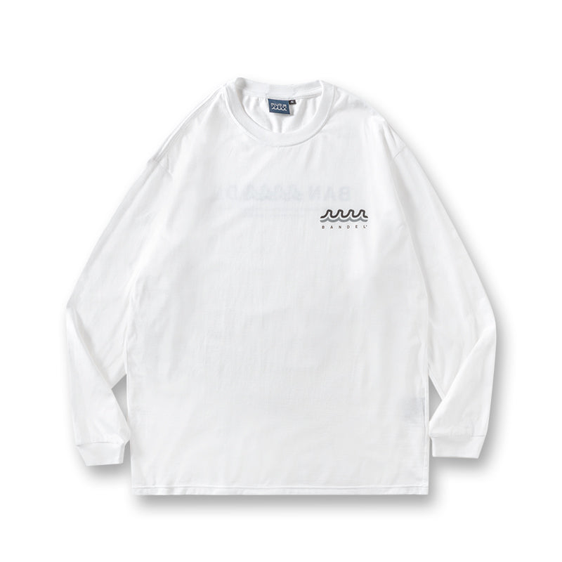 BANDEL×muta Limited 24AW L/S Tee ロンＴ バンデル×ムータ コラボ コットン100% / WHITE