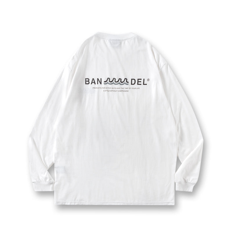 BANDEL×muta Limited 24AW L/S Tee ロンＴ バンデル×ムータ コラボ コットン100% / WHITE