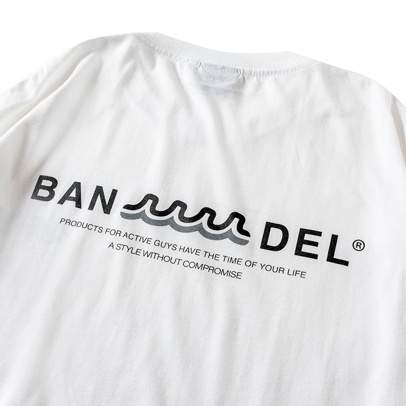 BANDEL×muta Limited 24AW L/S Tee ロンＴ バンデル×ムータ コラボ コットン100% / WHITE