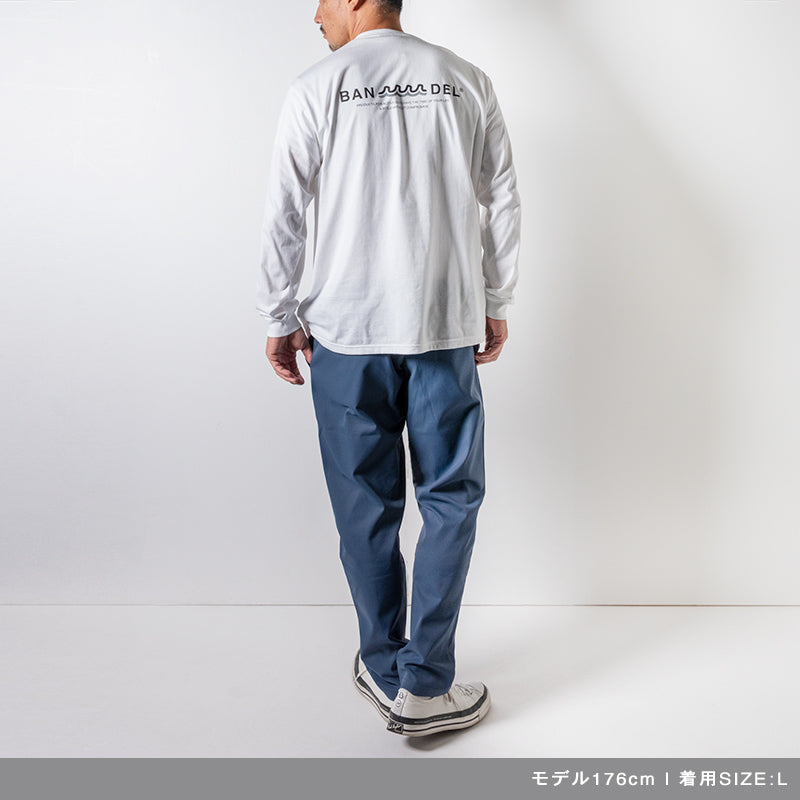 BANDEL×muta Limited 24AW L/S Tee ロンＴ バンデル×ムータ コラボ コットン100% / WHITE