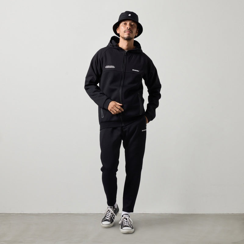 TECH FLEECE ZIP HOODIE BNS-4ATFPT ストレッチ スタンドカラー セットアップ / BLACK