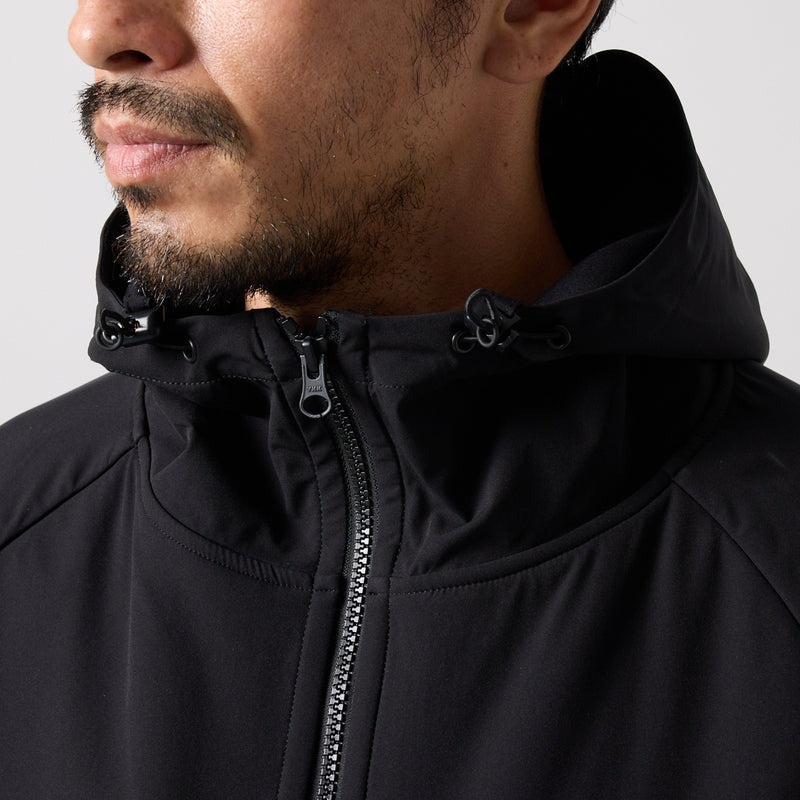 TECH FLEECE ZIP HOODIE BNS-4ATFPT ストレッチ スタンドカラー セットアップ / BLACK