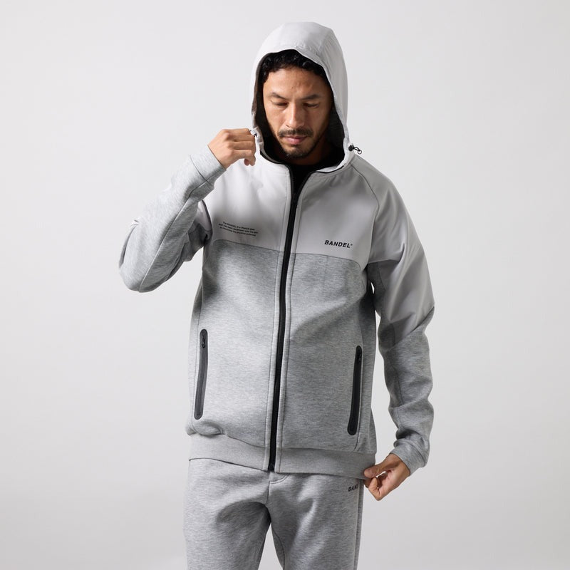 TECH FLEECE ZIP HOODIE BNS-4ATFPT ストレッチ スタンドカラー セットアップ / GREY