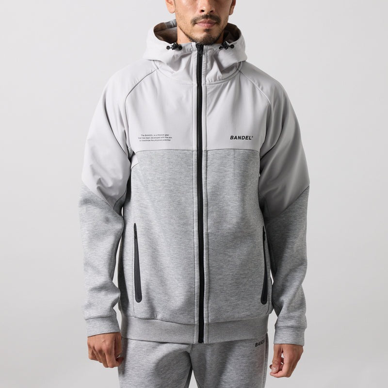 TECH FLEECE ZIP HOODIE BNS-4ATFPT ストレッチ スタンドカラー セットアップ / GREY