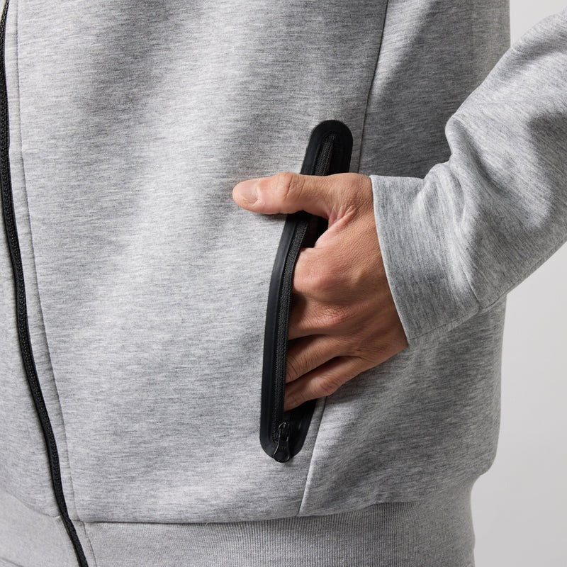 TECH FLEECE ZIP HOODIE BNS-4ATFPT ストレッチ スタンドカラー セットアップ / GREY