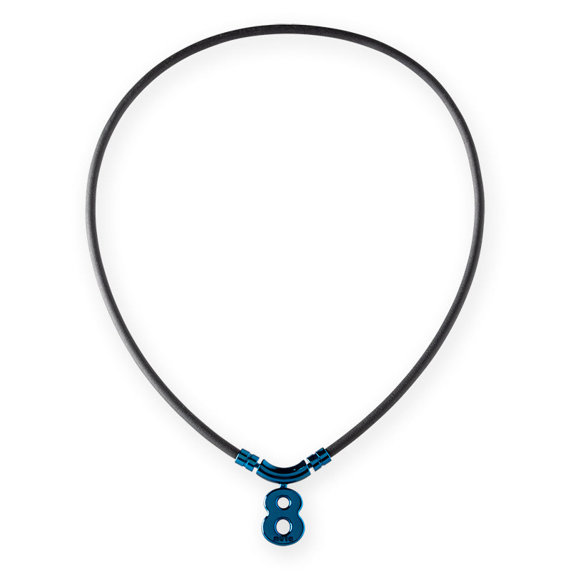 BANDEL × muta コラボ 2024AW 新色 Healthcare Necklace Eight HLCNE-MT チタン / Black×Blue