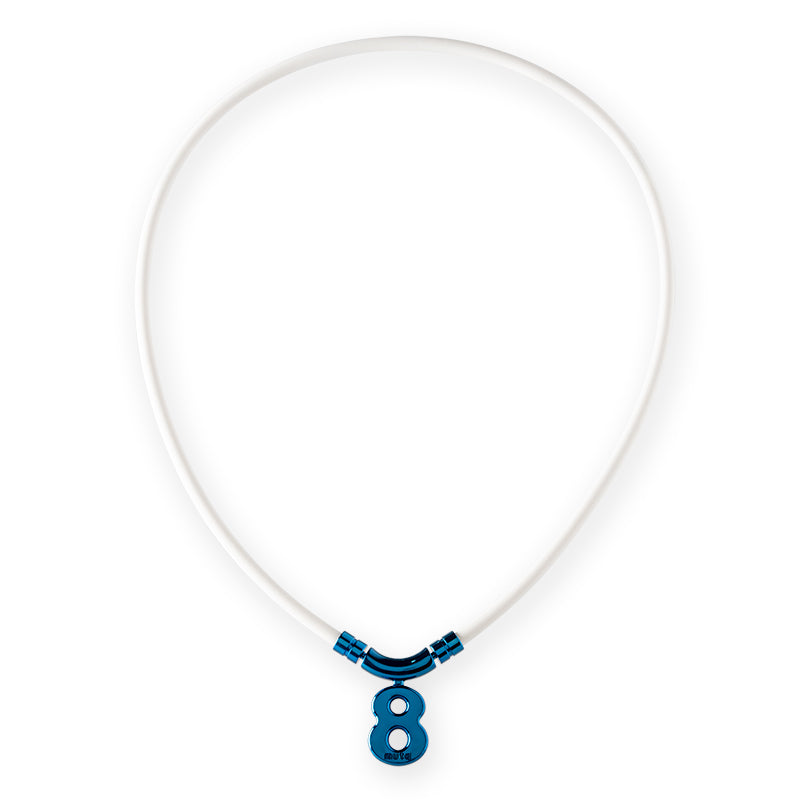 BANDEL × muta コラボ 2024AW 新色 Healthcare Necklace Eight HLCNE-MT チタン / White×Blue