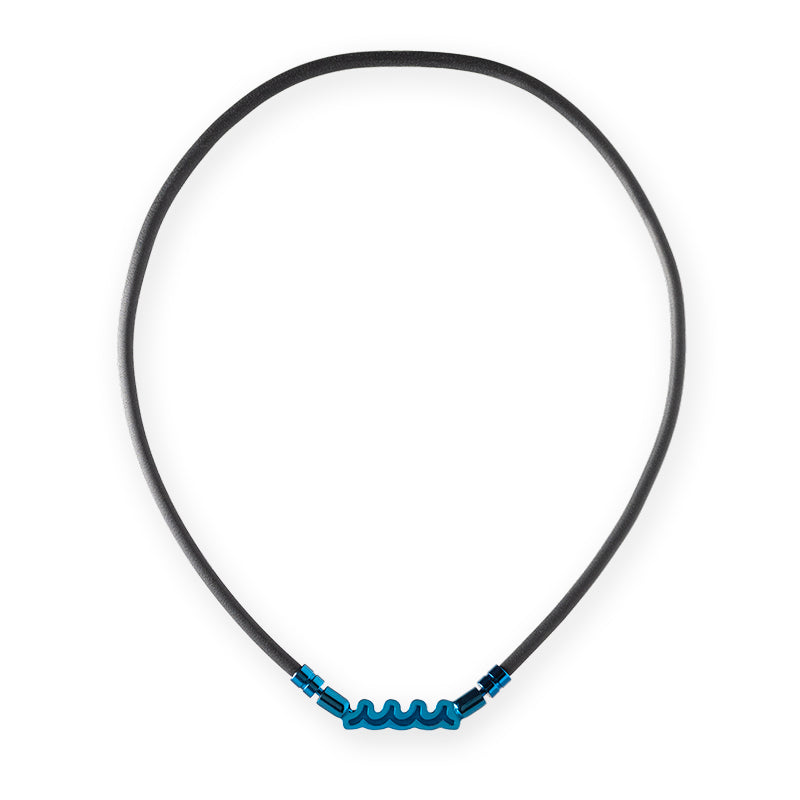 BANDEL × muta コラボ 2024AW 新色 Healthcare Necklace Wave HLCNW-MT チタン / Black×Blue