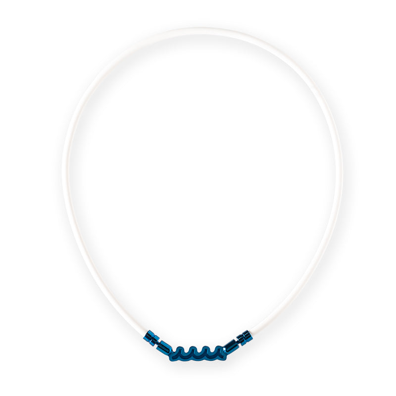 BANDEL × muta コラボ 2024AW 新色 Healthcare Necklace Wave HLCNW-MT チタン / White×Blue