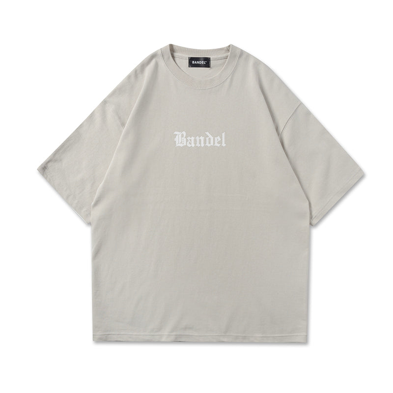 OLDENGLISH LETTERING TEE BAN-T039 Tシャツ コットン100% 吸湿 速乾 ビッグシルエット / GREY