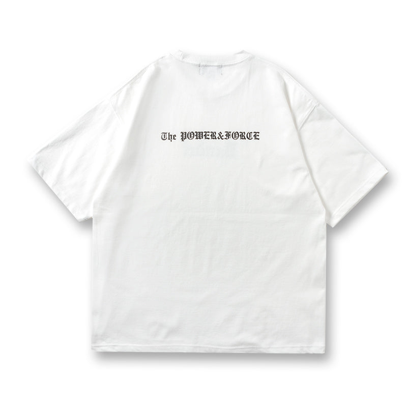 OLDENGLISH LETTERING TEE BAN-T039 Tシャツ コットン100% 吸湿 速乾 ビッグシルエット / WHITE