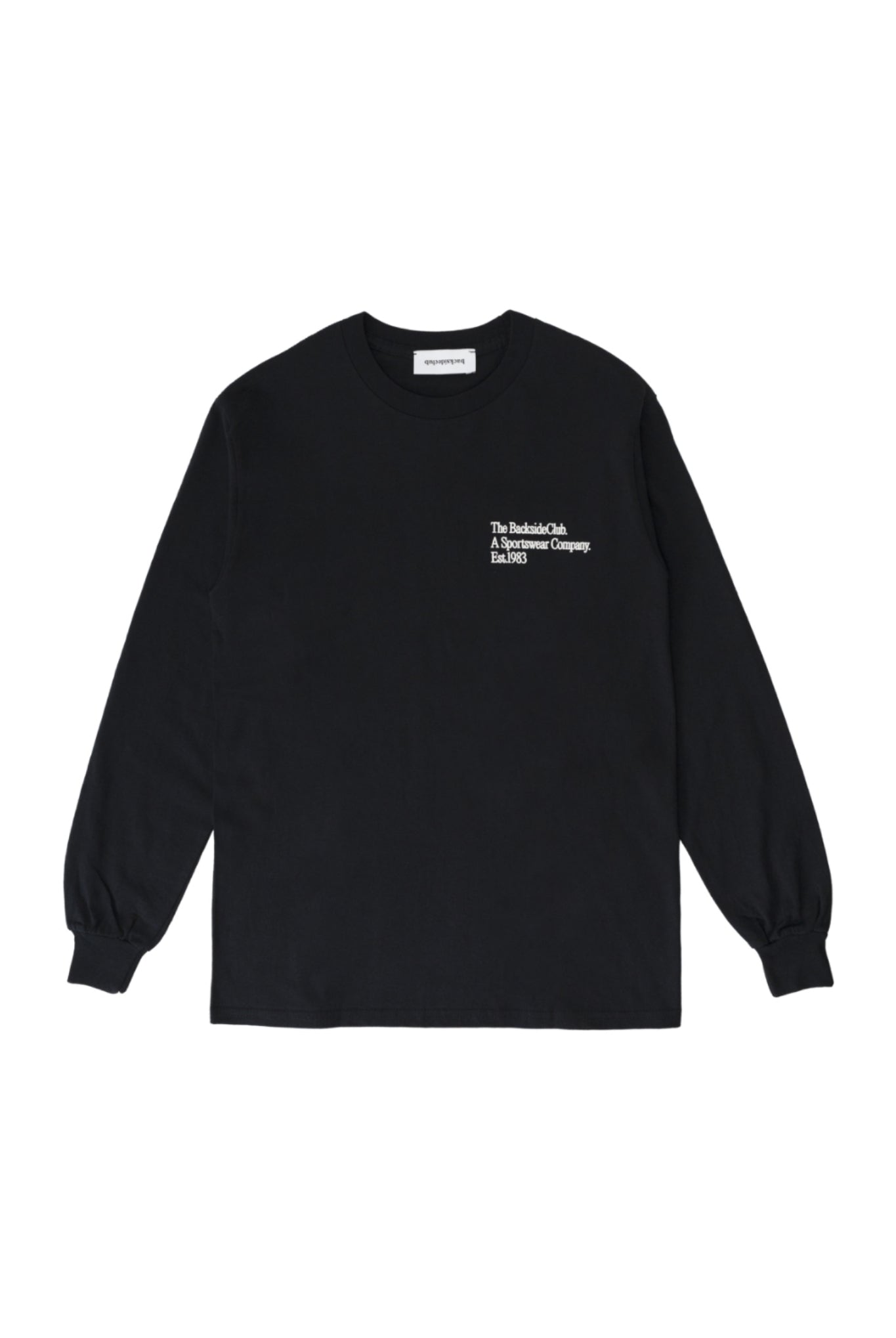 LONG SLEEVE T-SHIRT ATHLETIC BMLX 940 ロンT コットン 100% イタリア製 ユニセックス / BLACK