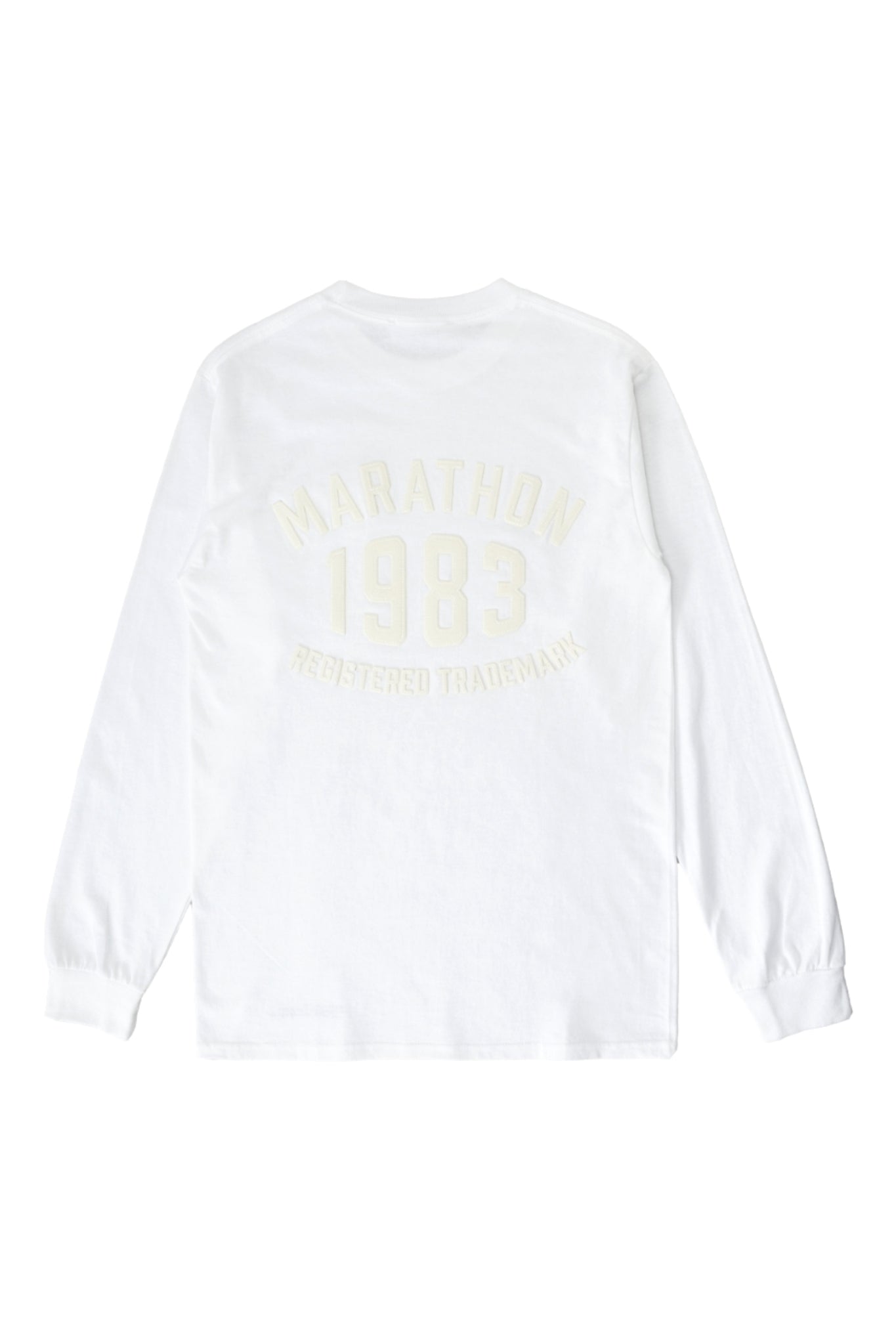 LONG SLEEVE T-SHIRT MARATHON BMLX 960 ロンT コットン 100% イタリア製 ユニセックス / WHITE