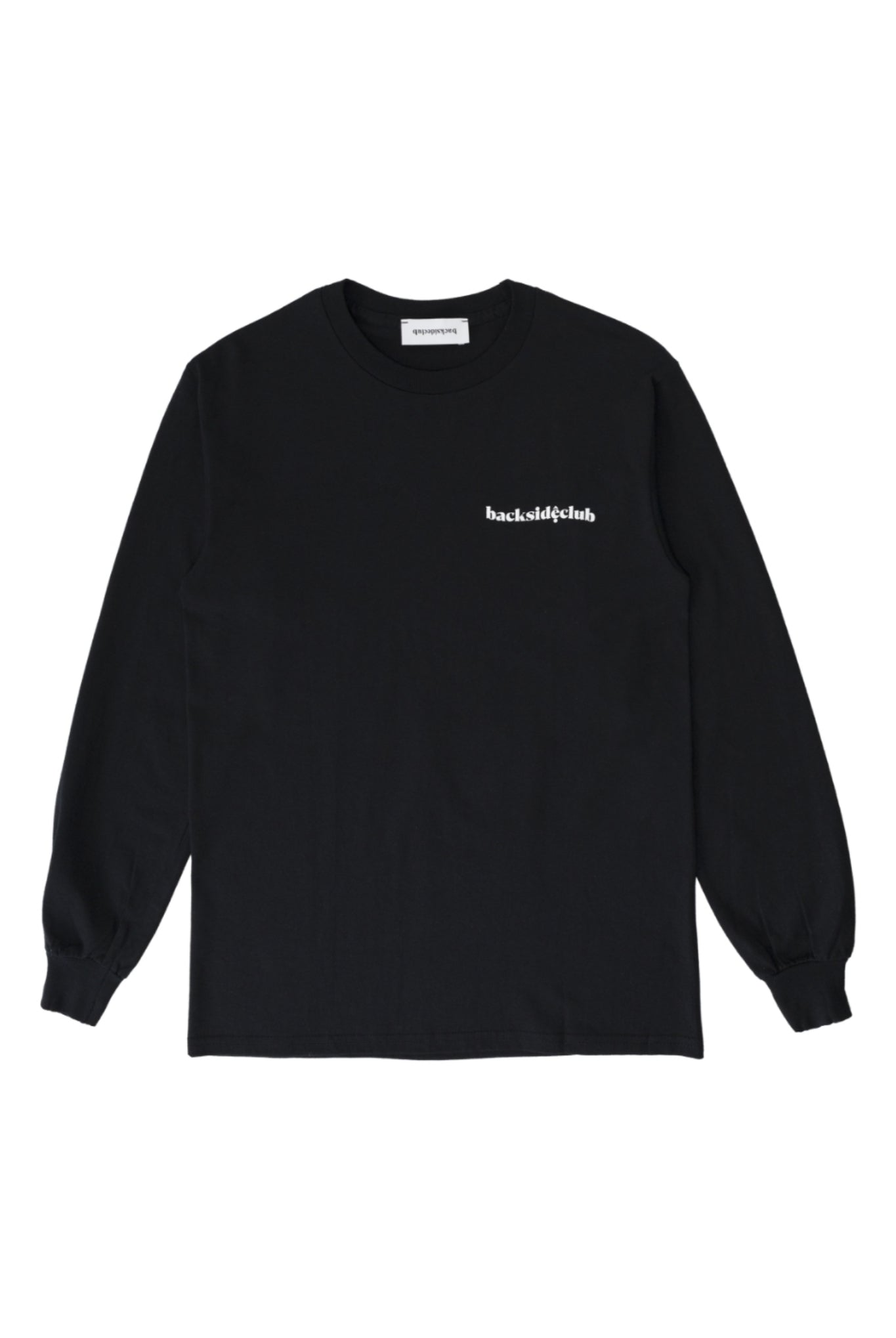 LONG SLEEVE T-SHIRT BACKTOVIET BMLX 992 ロンT コットン 100% イタリア製 ユニセックス / BLACK