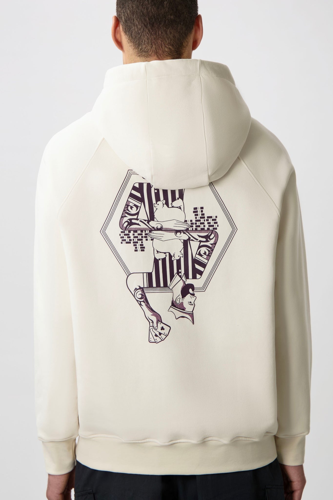 The Club Box Fit Hoodie B1261.1130 フーディー プルオーバー スウェット 起毛フリース / White Swan