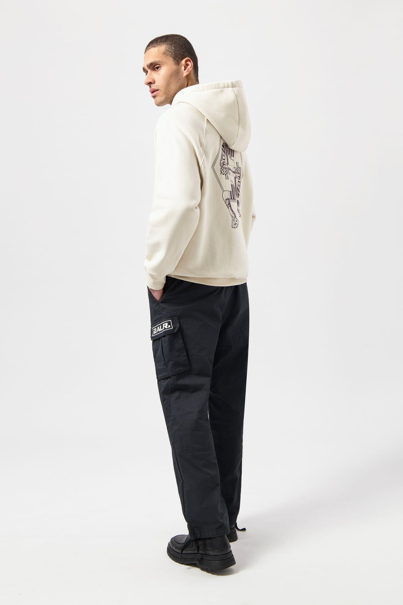 The Club Box Fit Hoodie B1261.1130 フーディー プルオーバー スウェット 起毛フリース / White Swan