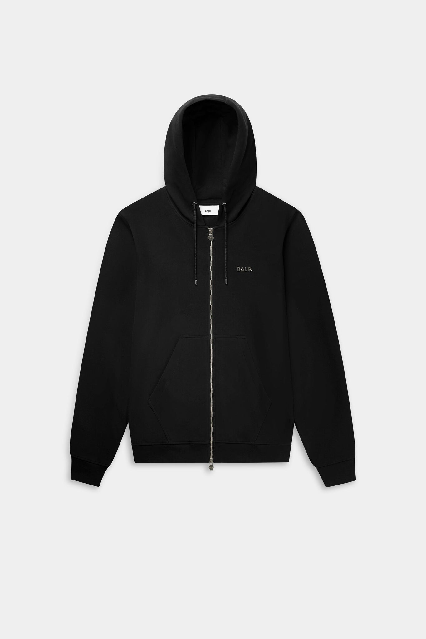 Q-Series Regular Fit Zip Through Hoodie B1269.1001 フーディー ダブルジップ / Black