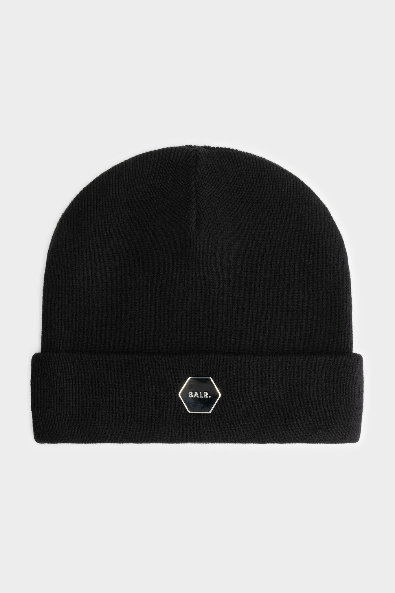 HEXLINE BADGE BEANIE B6120.1009 ビーニー ニットキャップ コットン ウール / BLACK