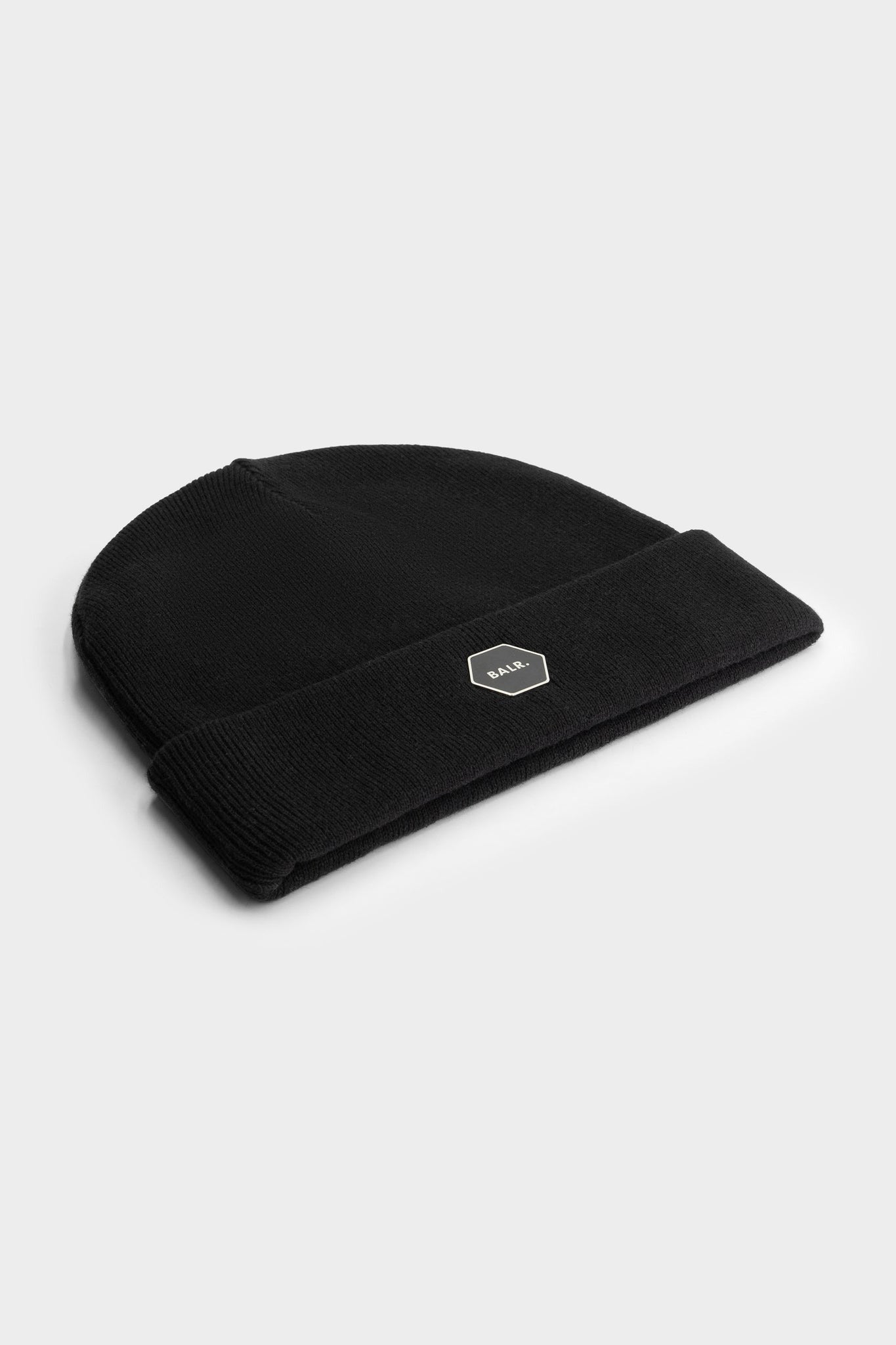 HEXLINE BADGE BEANIE B6120.1009 ビーニー ニットキャップ コットン ウール / BLACK