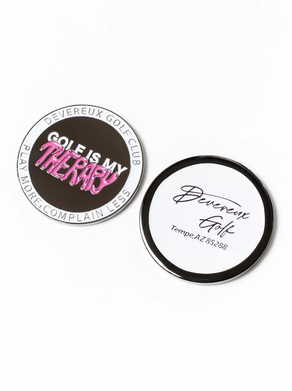 DEVEREUX GOLF Golf is my Therapy Magnetable Ball Marker 763474821-BLACK