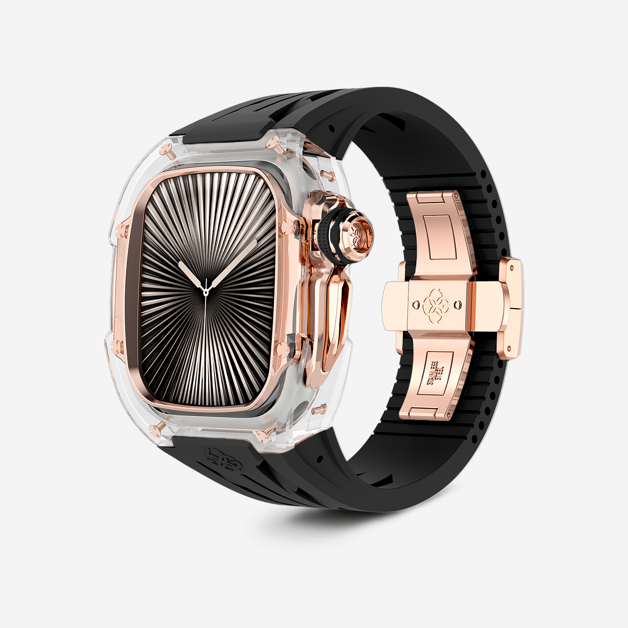 GOLDEN CONCEPT ゴールデンコンセプト Apple Watch Case / RSTRIII46 - CRYSTAL ROSE - BLACK ブラック