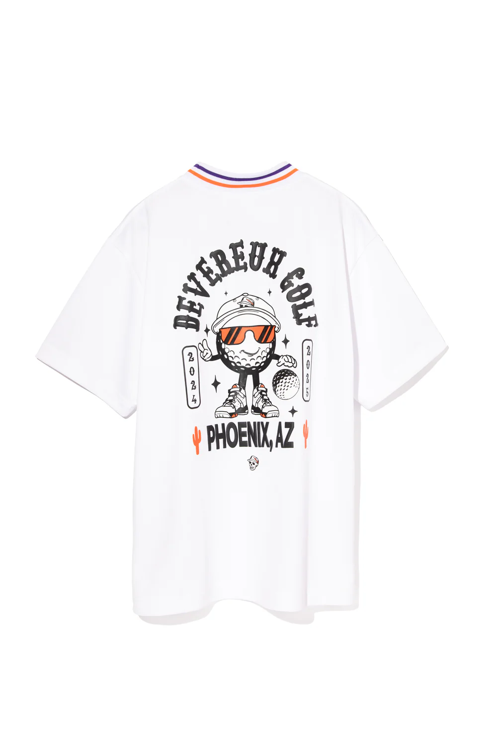 DEVEREUX ARIZONAアクティブリブモックネックTEE 763572011 WHITE