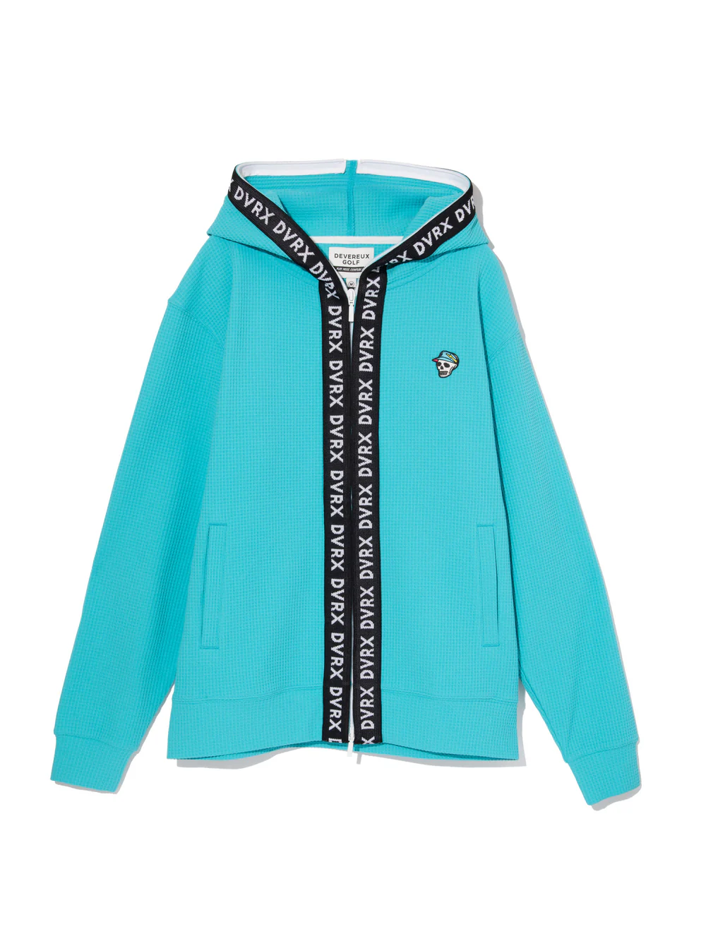 DEVEREUX GOLFSouthern DrawワッフルFull Zipロゴテープフーディー 763572110-AQUA