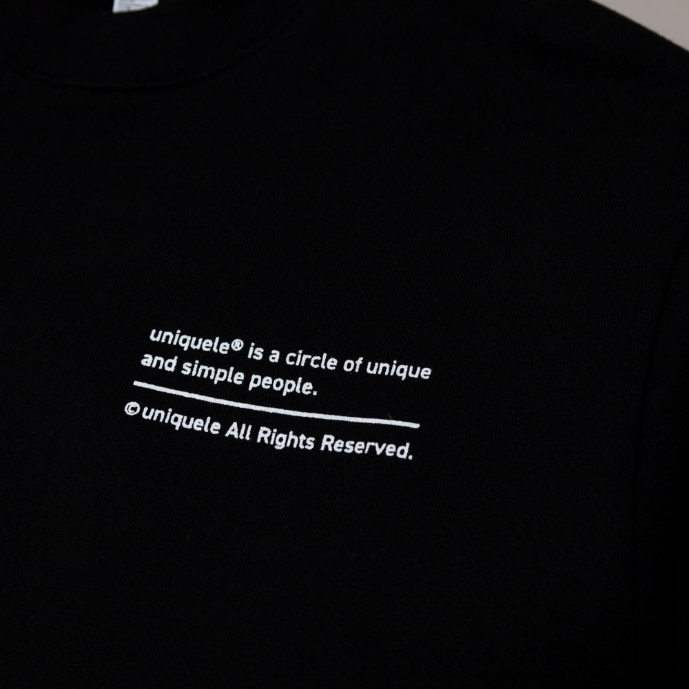 uniquele　HEAVY FLEECE HOODIE スウェット フーディ  FD2001 BLACK ブラック