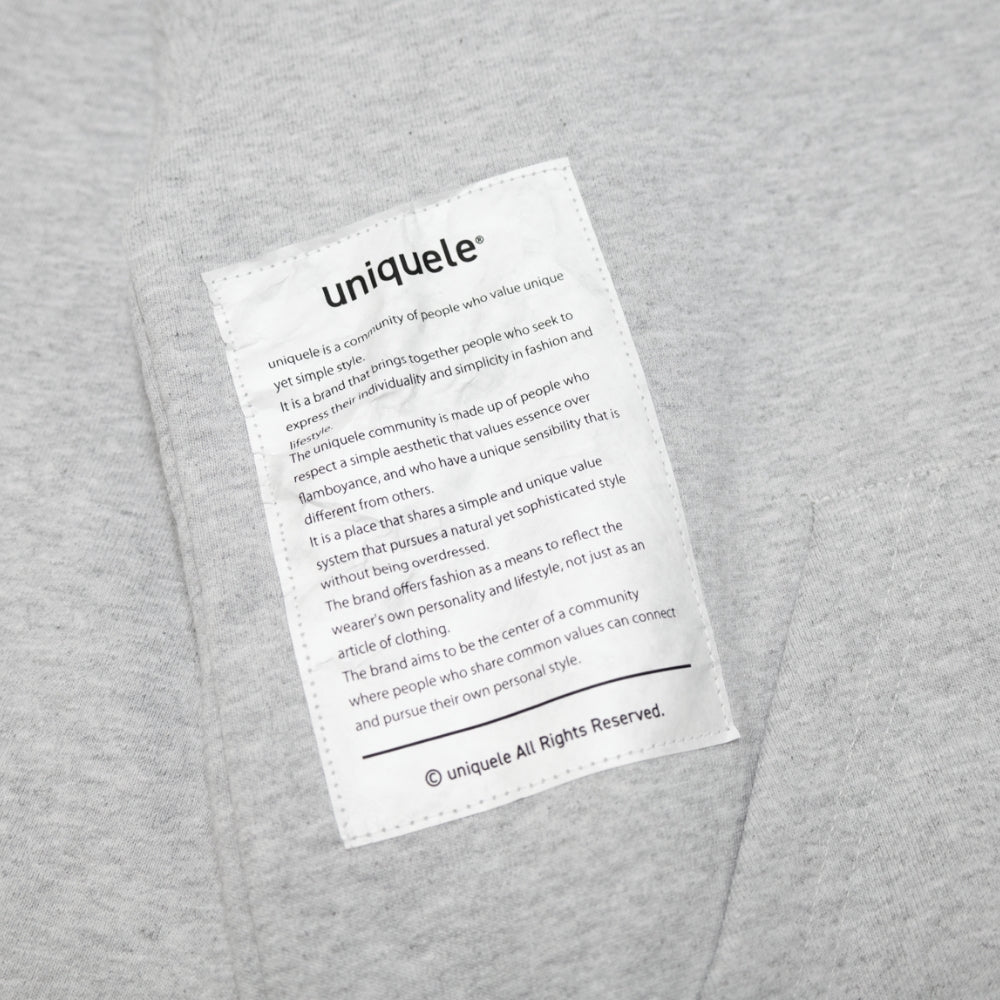 uniquele　HEAVY FLEECE HOODIE スウェット フーディ  FD2001 ASH GREY アッシュグレー