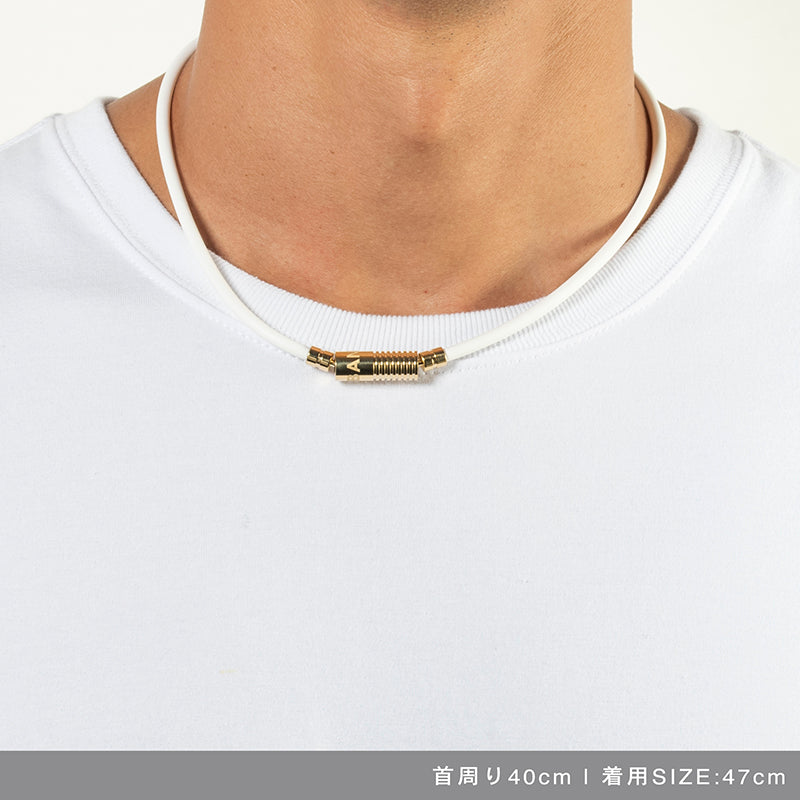 BANDEL バンデル NEUTRAL ニュートラル White×Gold 磁気ネックレス HLCNN White×Gold