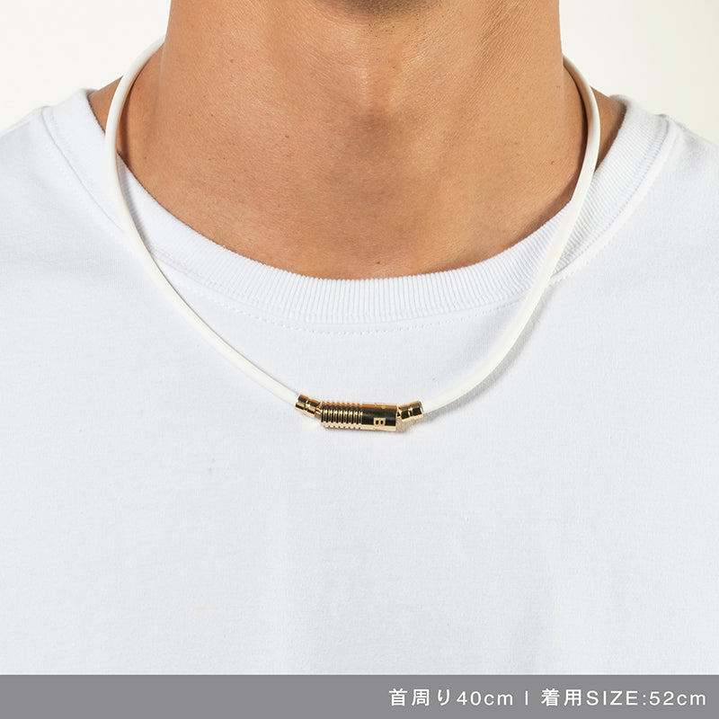 BANDEL バンデル NEUTRAL ニュートラル White×Gold 磁気ネックレス HLCNN White×Gold