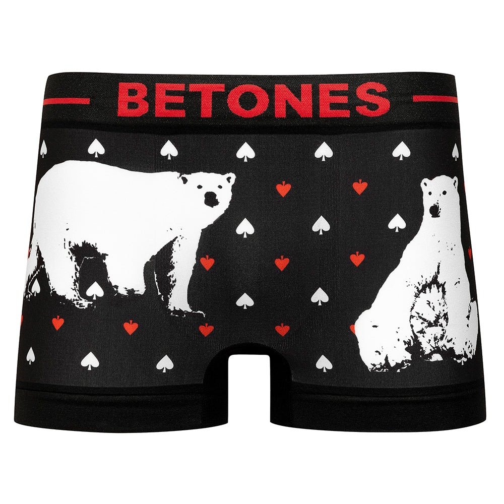 BETONES ビトーンズ ボクサーパンツ ANIMAL4 D004 POLAR BEAR BLACK