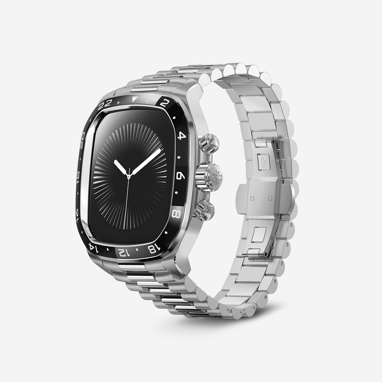 GOLDEN CONCEPT ゴールデンコンセプト Apple Watch Case - CRCS46 Silver/Black