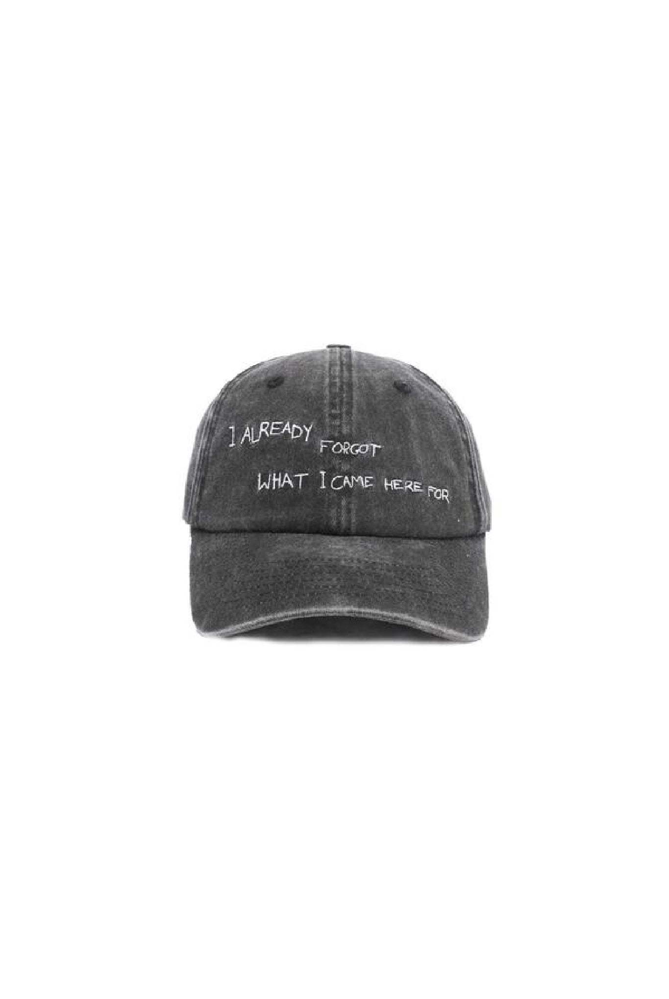 Already Forgot 6 Panel Cap キャップ ユニセックス / WASHED BLACK