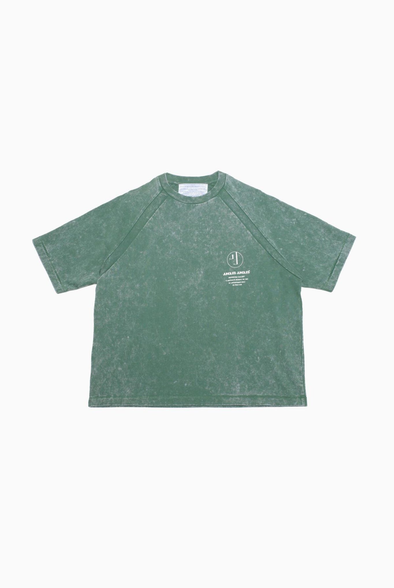 Appointment Only Mineral Wash Tee SS-AO-VTG- Tシャツ ラグラン コットン 100% リラックスフィット ユニセックス / WASHED GREEN