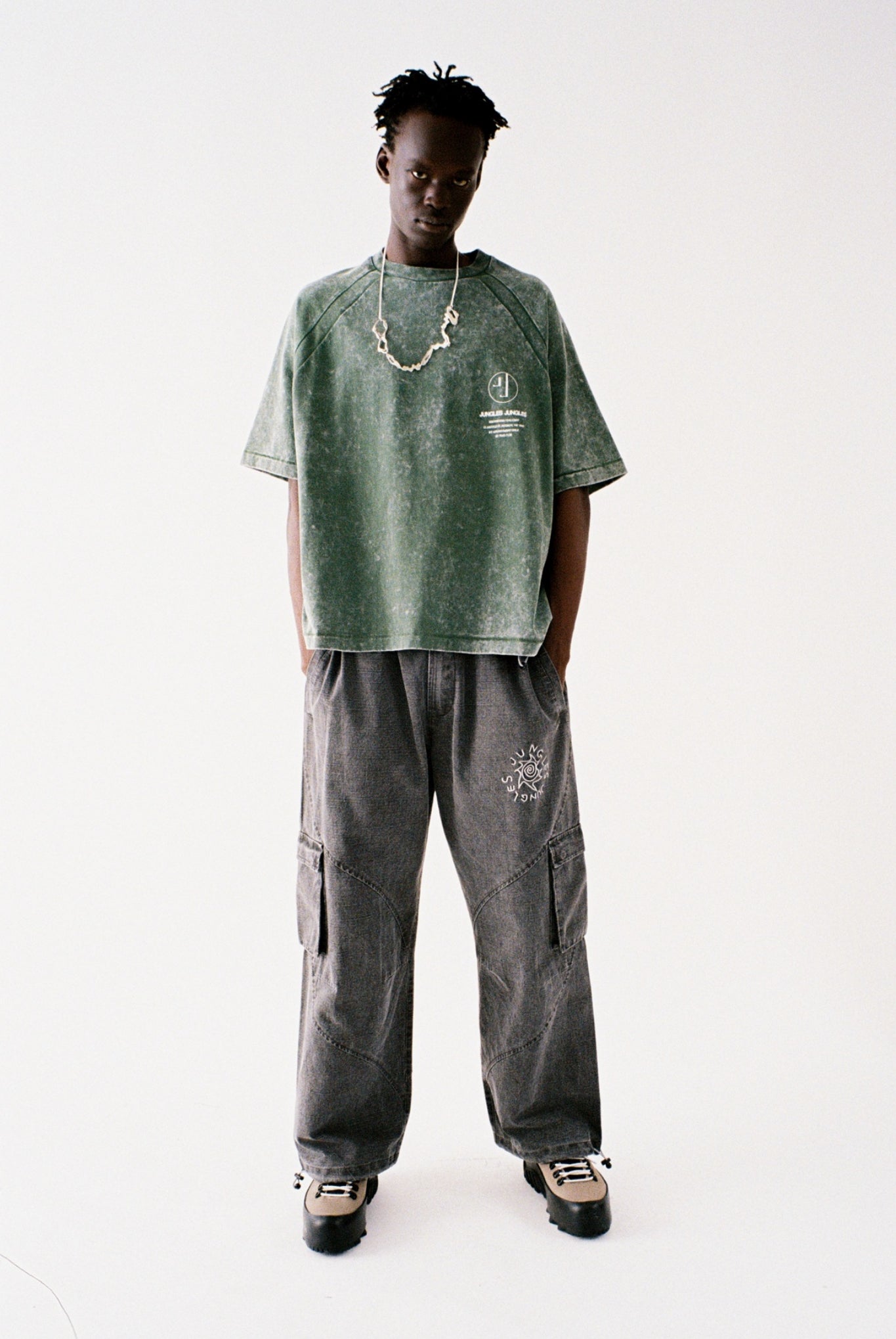 Appointment Only Mineral Wash Tee SS-AO-VTG- Tシャツ ラグラン コットン 100% リラックスフィット ユニセックス / WASHED GREEN