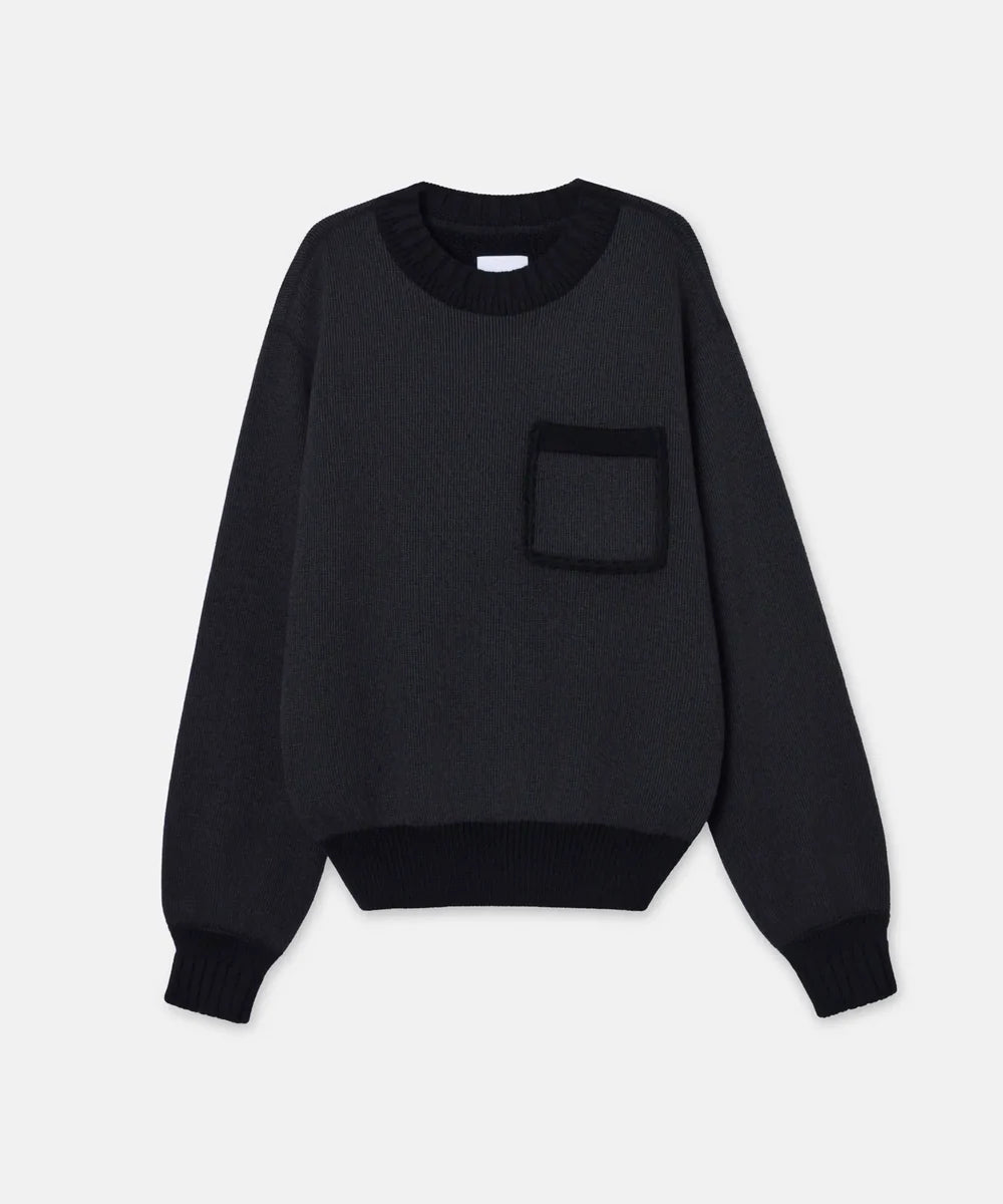 SEA GREEN FRENCH TERRY KNIT PULLOVER