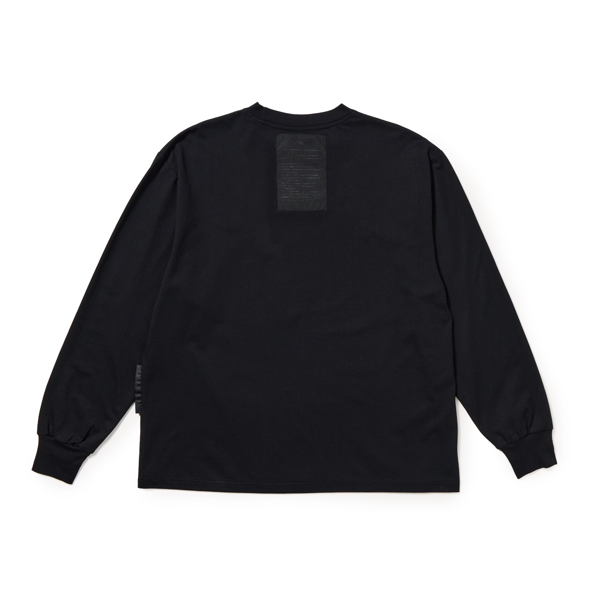 long sleeve mock neck t-shirt black LS1001