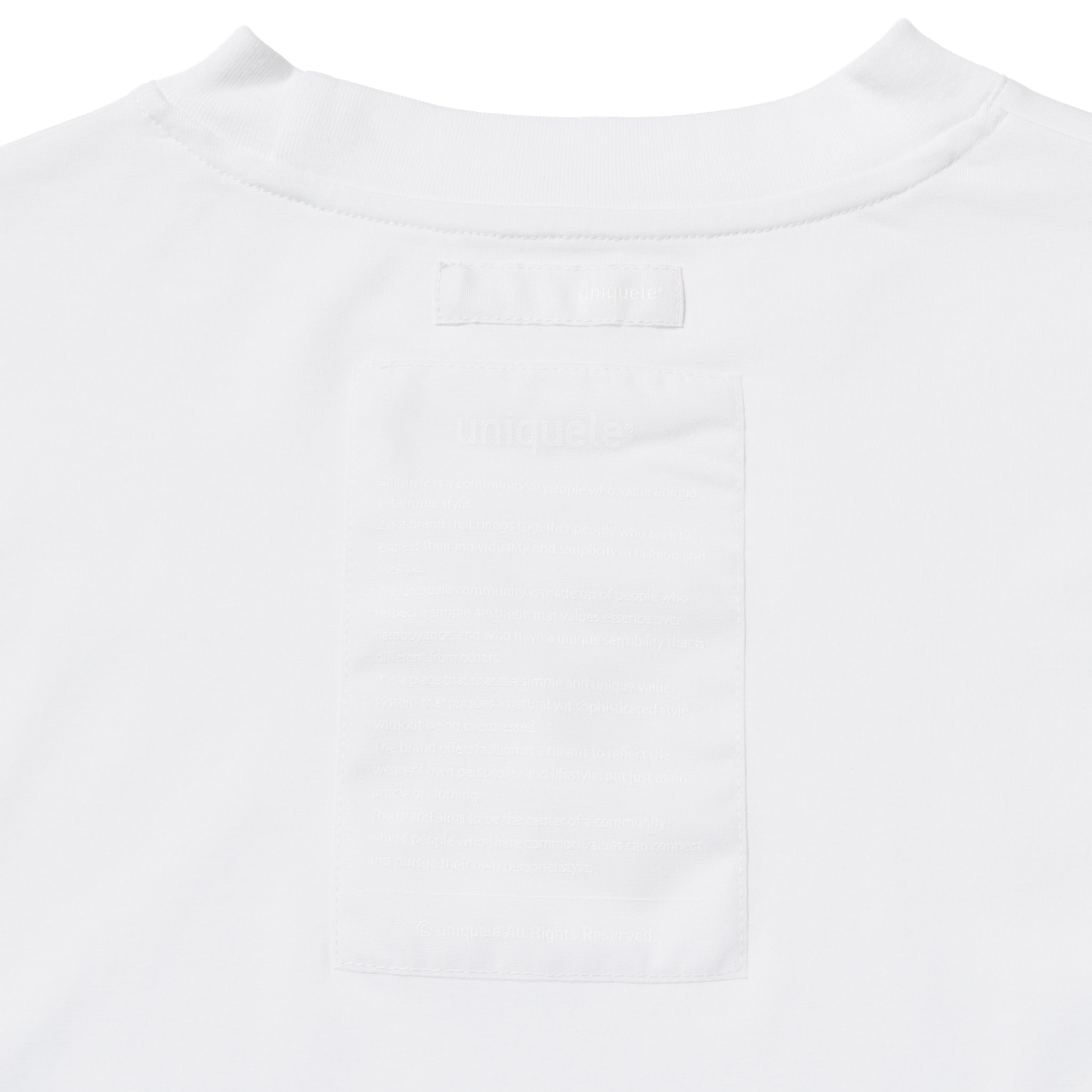 【予約受付】long sleeve mock neck t-shirt white LS1001